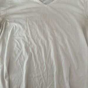 Black and white mens v neck t shirt